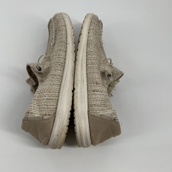 Hey Dude Wendy Canvas Slip On Loafers Flats Size 10 Womens Cream Beige Comfort - Picture 6 of 8